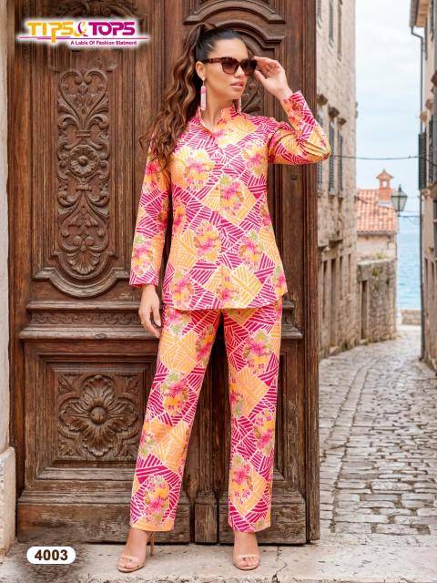 Tips & tops cotton trends vol 4 coord set Kurti manufacturers in Kolkata